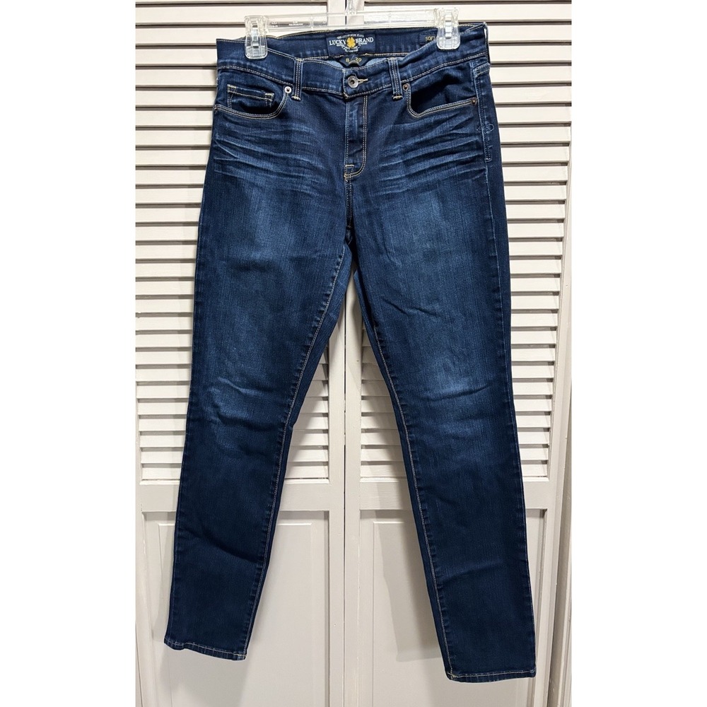 Lucky Brand Sofia Skinny Denim Jeans Size 8/29 Regular Mid Rise Dark Wash‎